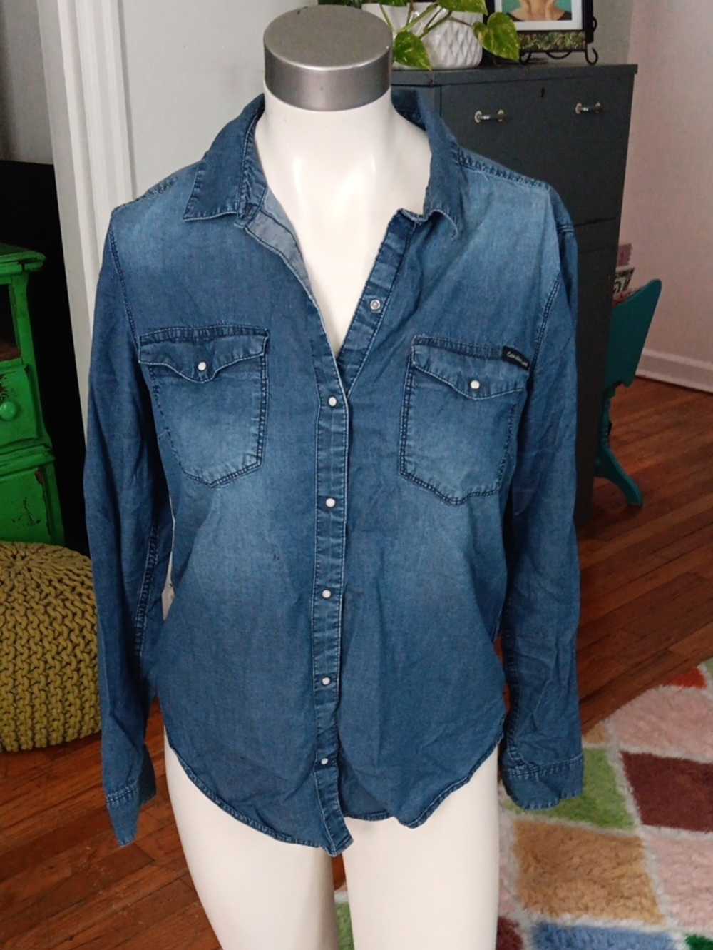 Calvin Klein Jeans Dark Blue Denim Shirt